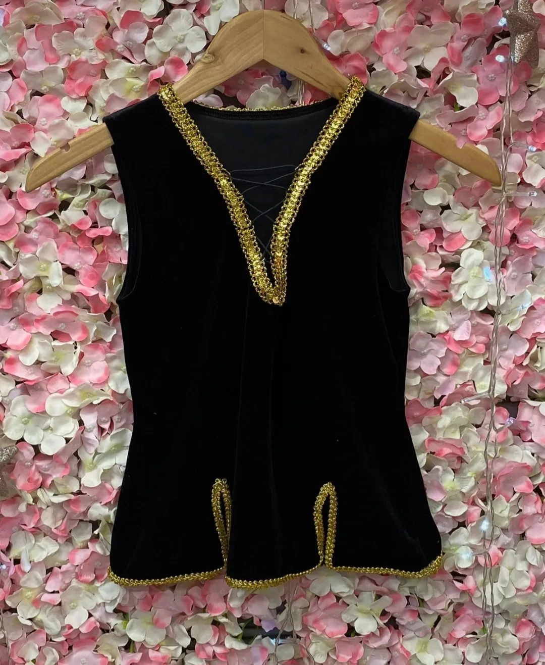 B41 - Boys Black Velvet Tunic 