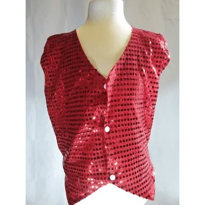 WA12 - Red Sequin Waistcoat