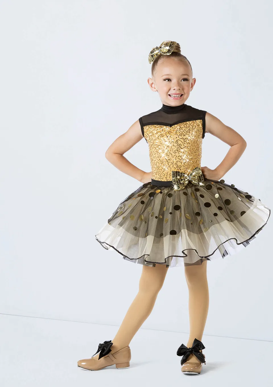T202 - Gold Dotty Tutu