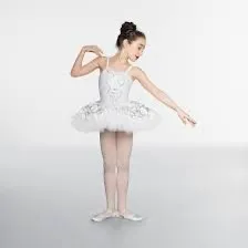 T205 - White Tutu with Silver Detail Adult Sizes