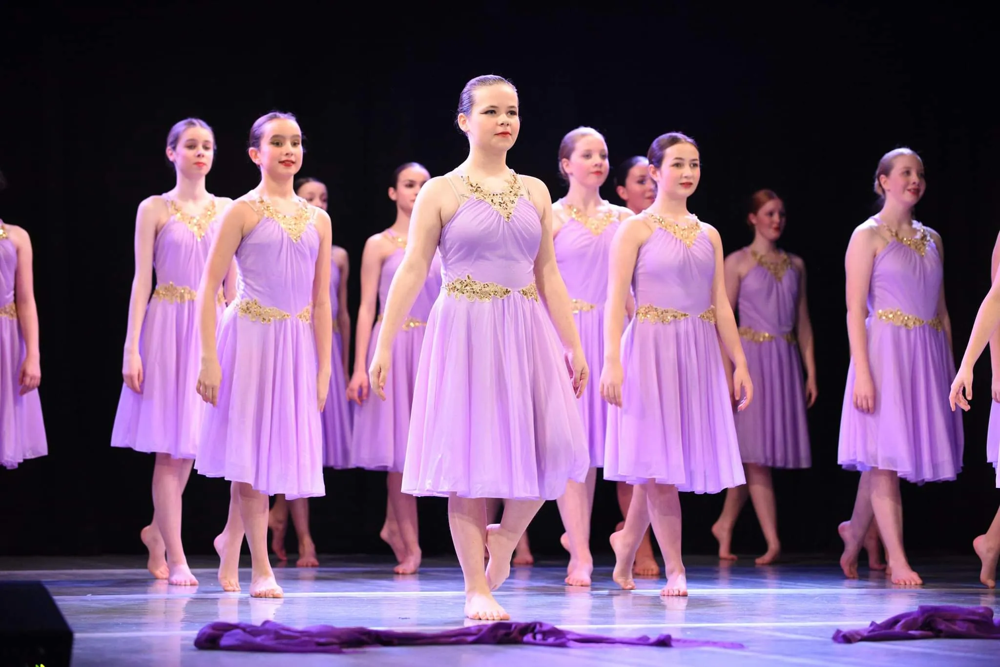 L6 - Lilac & Gold Lyrical Dress Adult Sizes