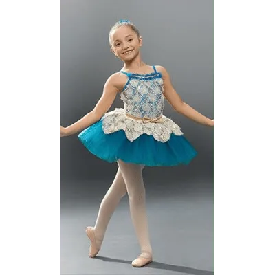 T47 - Blue & White Lace Tutu