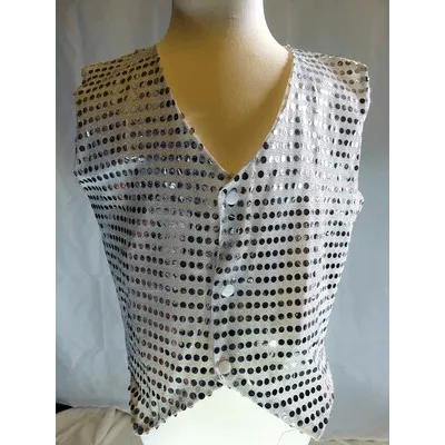 Silver Sequin Waistcoat