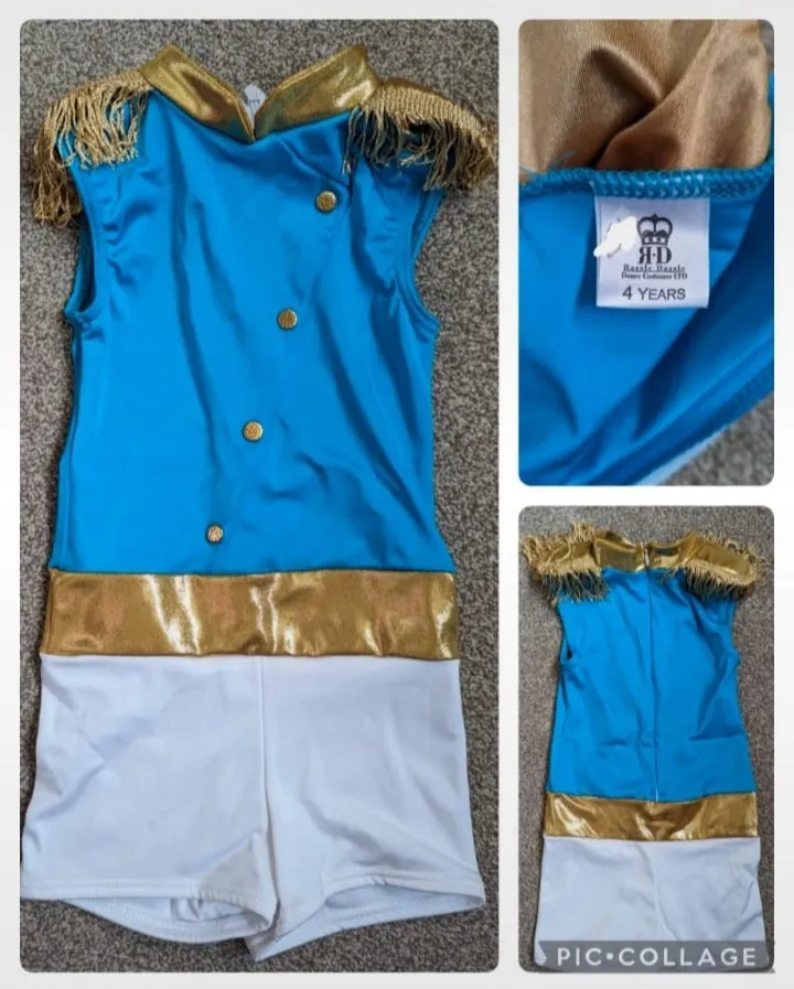 B45 - Blue/Gold/White Unitard 