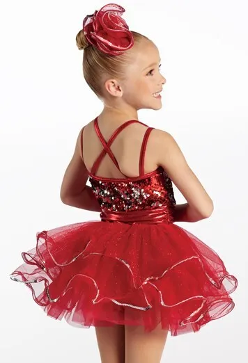 T49 - Red Sequin with Silver Trim Tutu