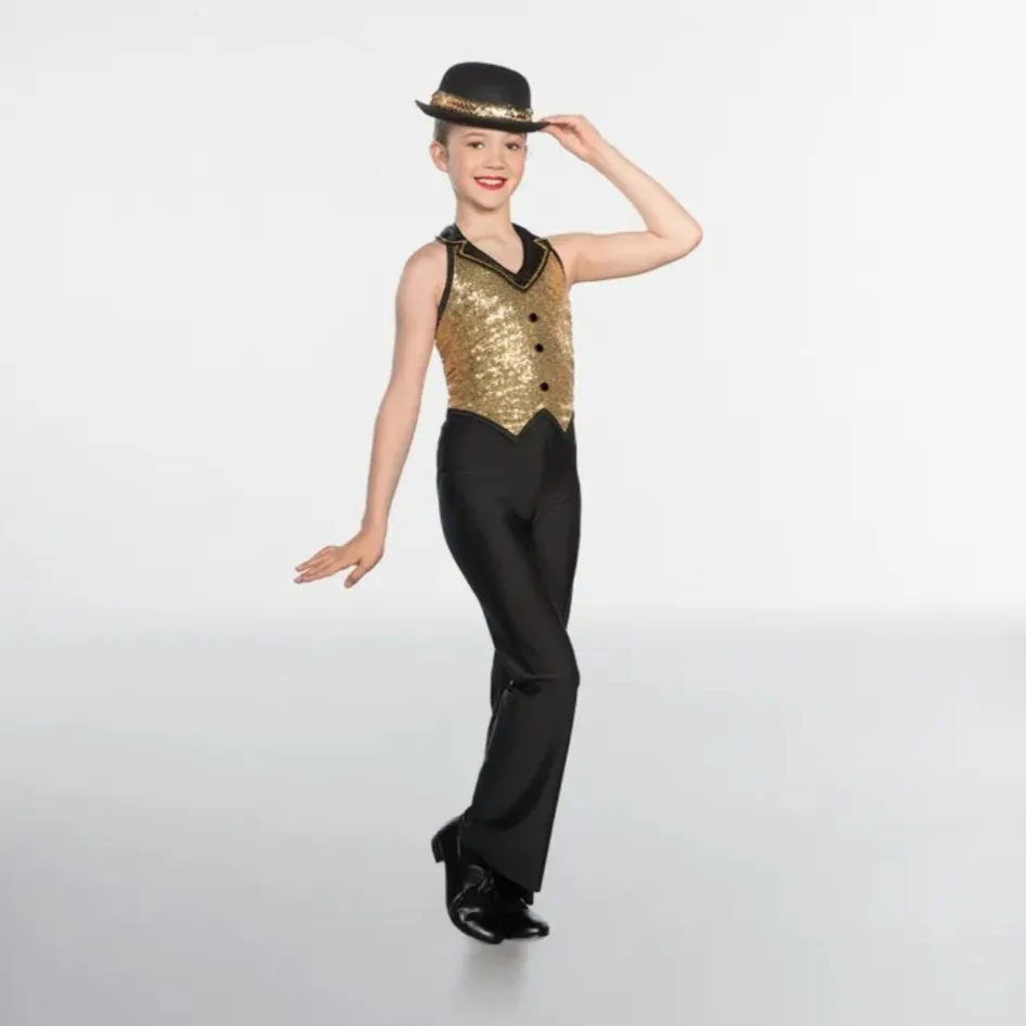 WA17 - Gold Halter Neck Waistcoat Child Sizes