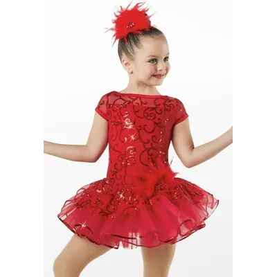 M171 - Red Sequin Cap Sleeve Tutu