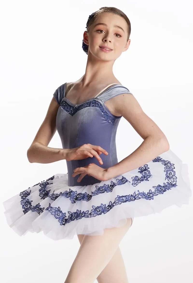 T107 - Silver Velvet Tutu - Children's Sizes