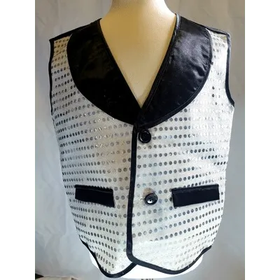 WA10 - Black & Silver Waistcoat Adult Sizes