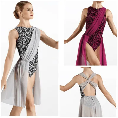 L51 - Wine/Silver Chiffon Dress