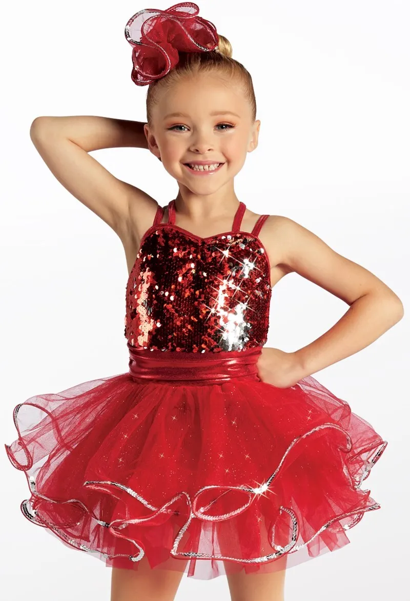T49 - Red Sequin with Silver Trim Tutu