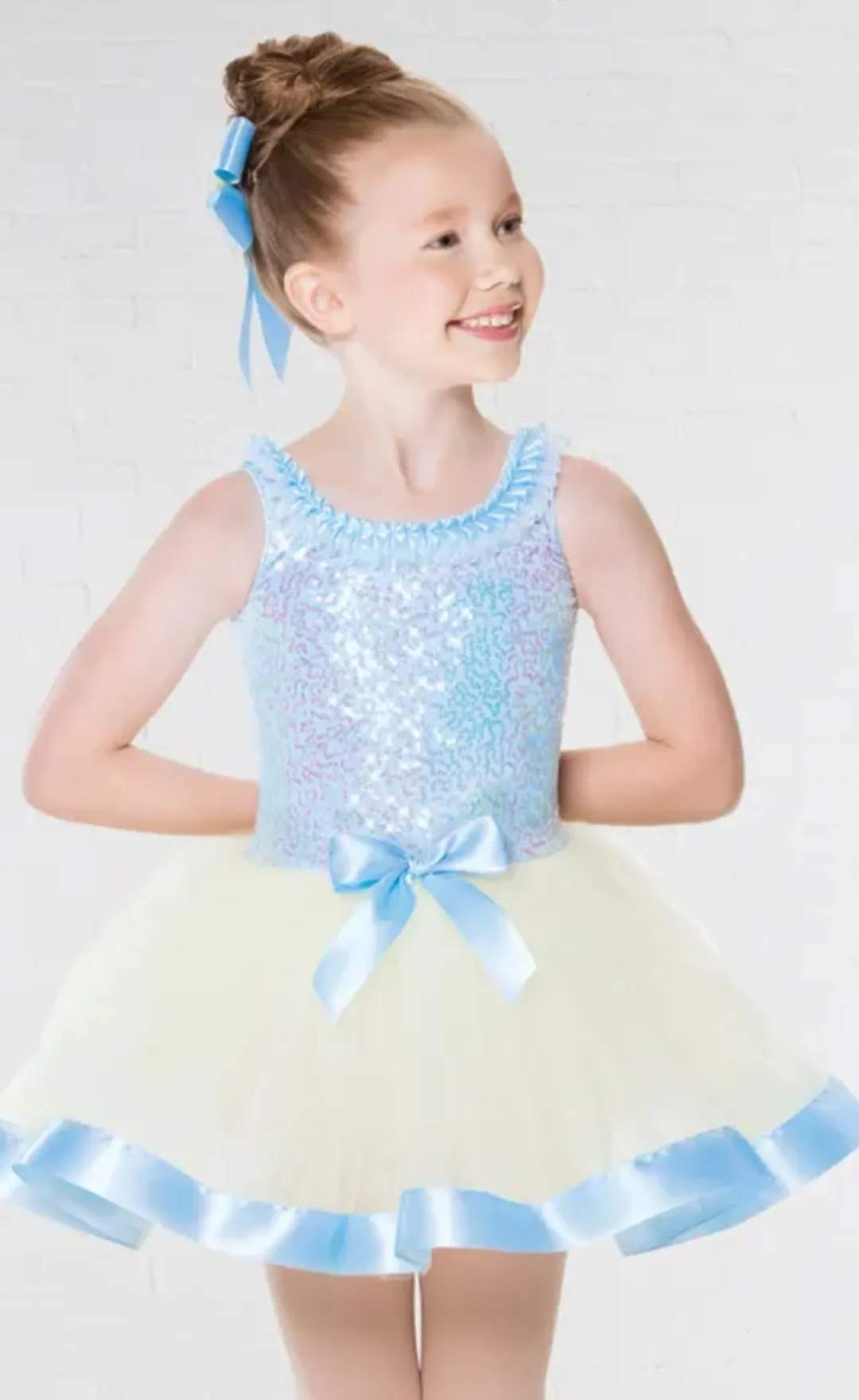 T96 - Blue and Cream Tutu