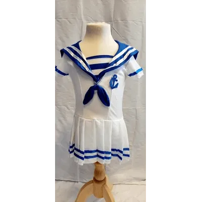 W38 - Blue & White Sailor Dress