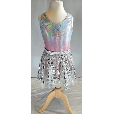 M105 - Pink & Silver Ombre Leotard