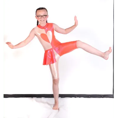 C14 - Pink & Gold Heart Catsuit