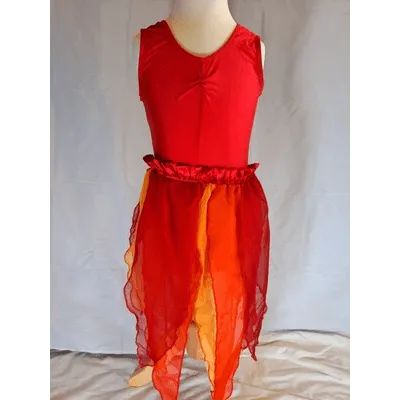 L43 - Red Fire Skirt & Leotard