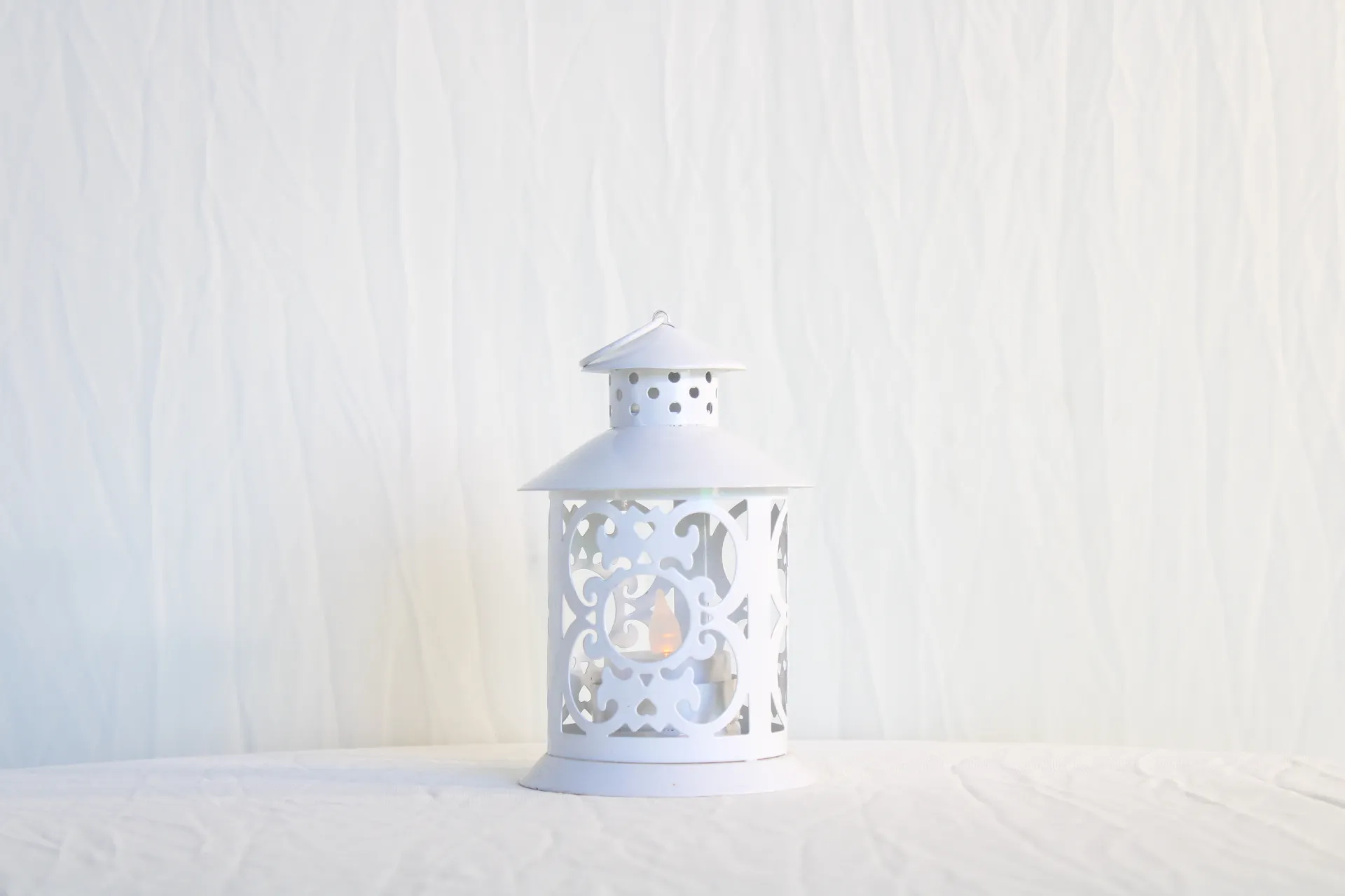 White Small Round Lantern