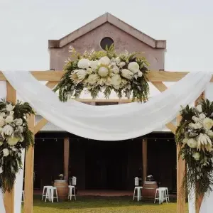 Decorative White Drape 9m