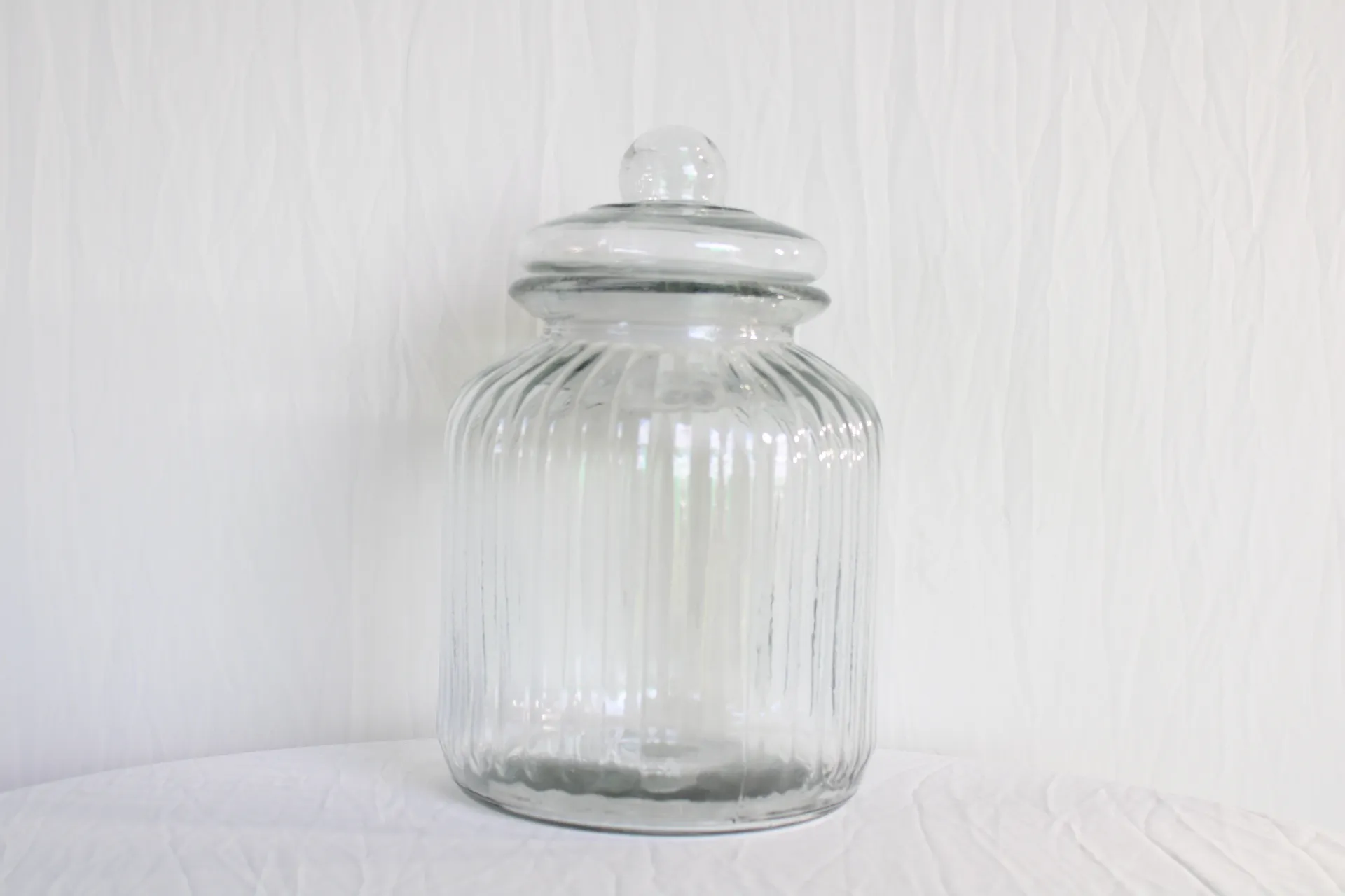 Large Rippled Candy Jar