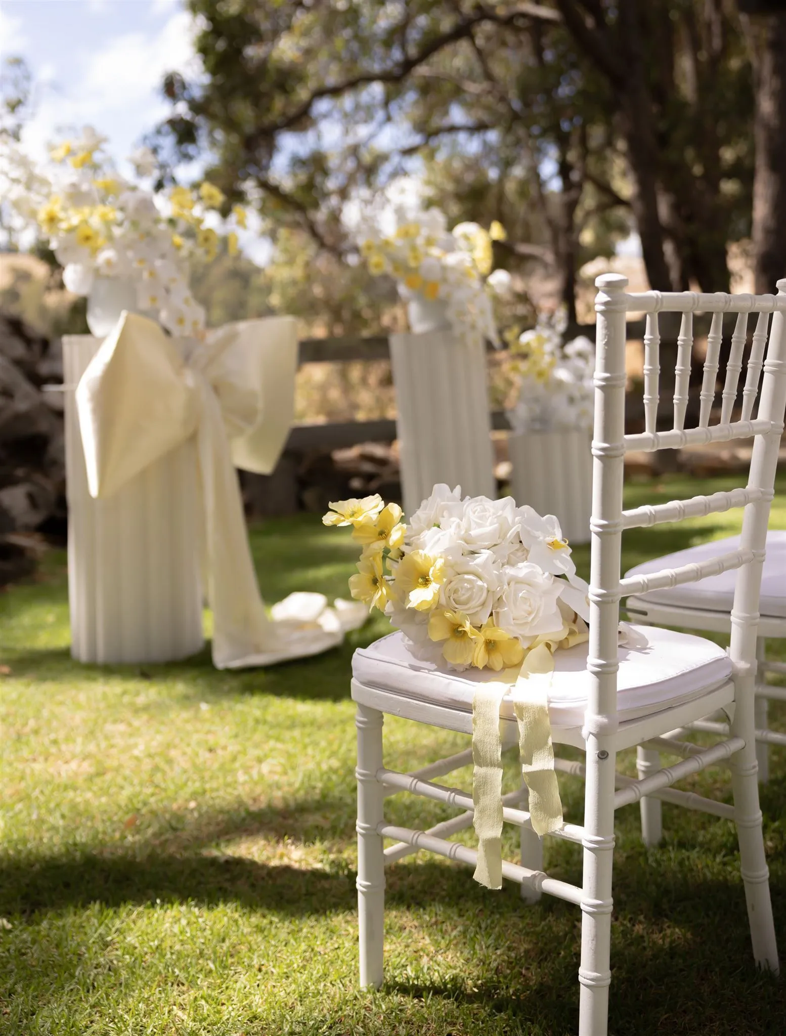 White Tiffany chair cushions