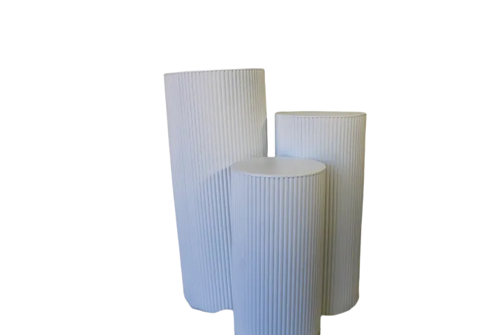 White Plinths Pair 