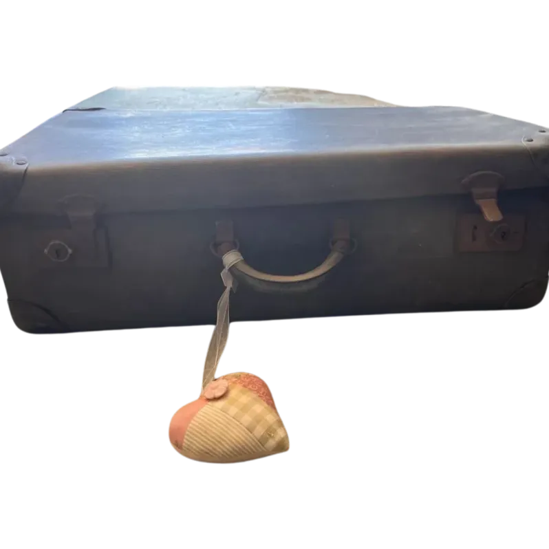 Brown Suitcase with heart  