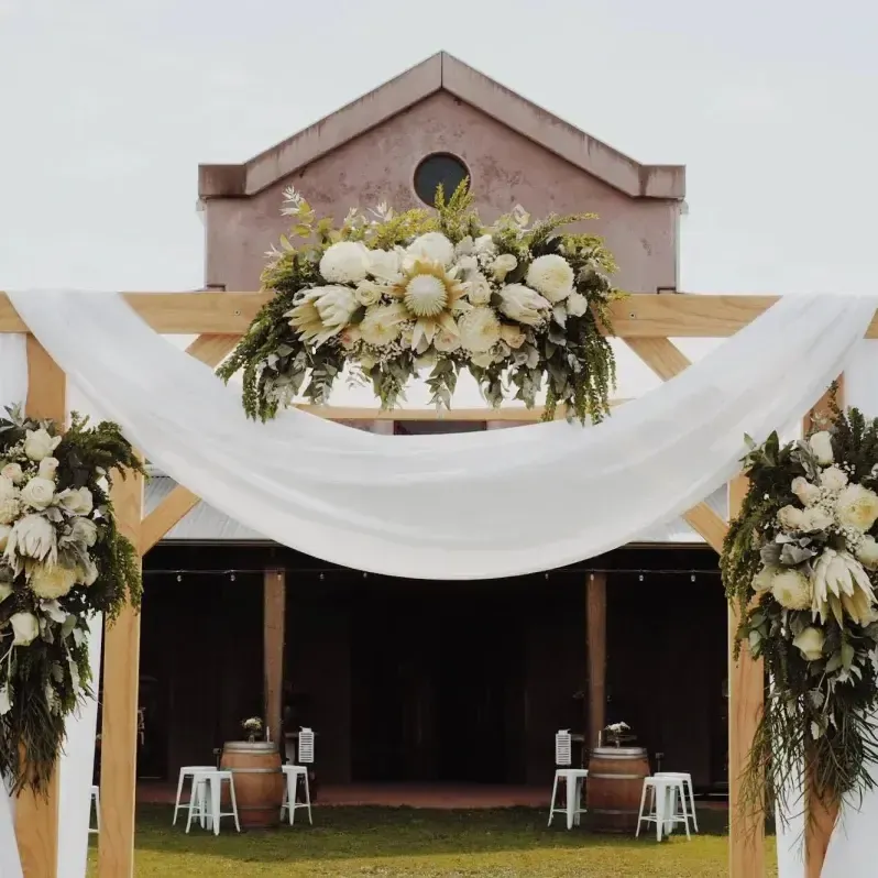 Decorative White Drape 4m