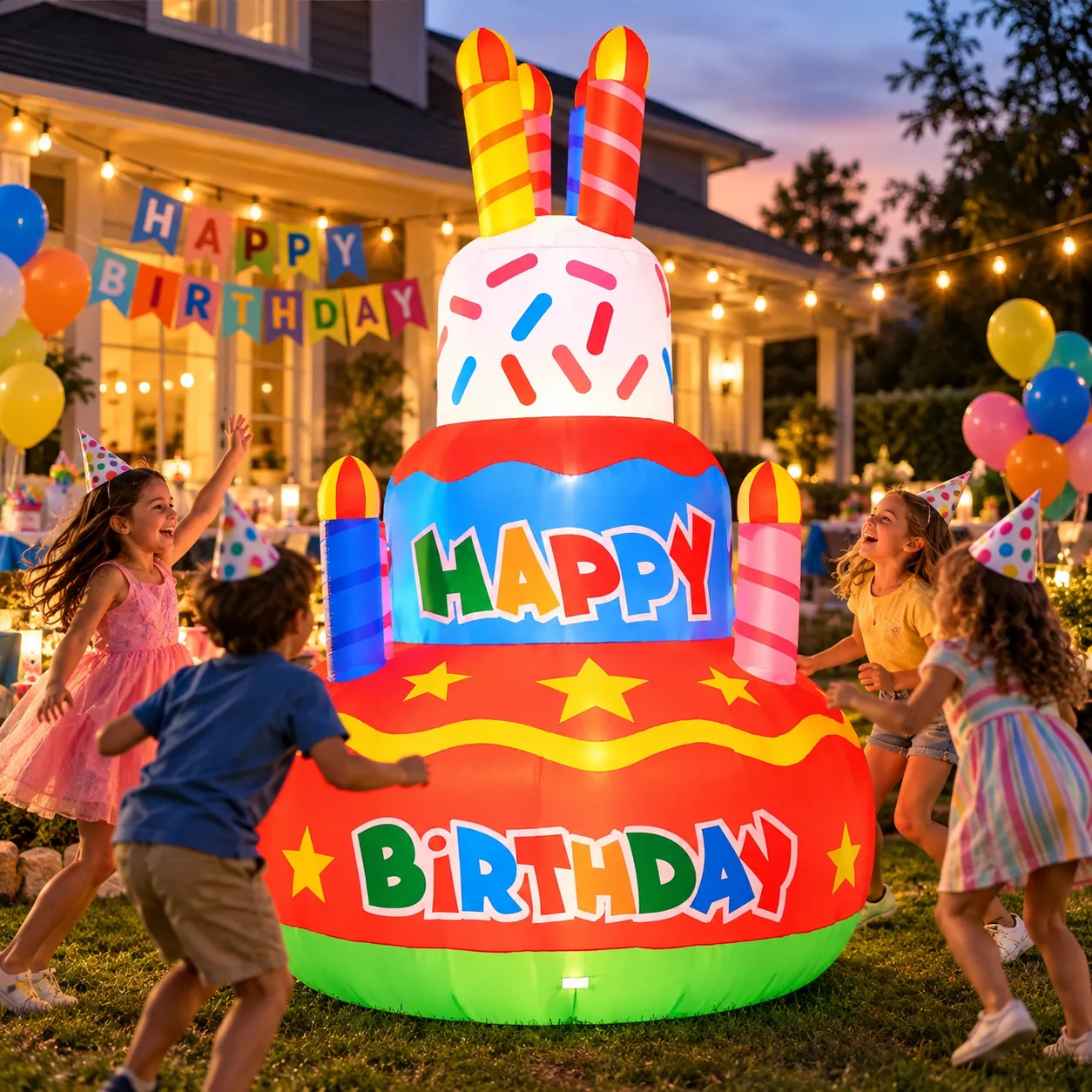 Giant Birthday Cake Inflatable Add-On