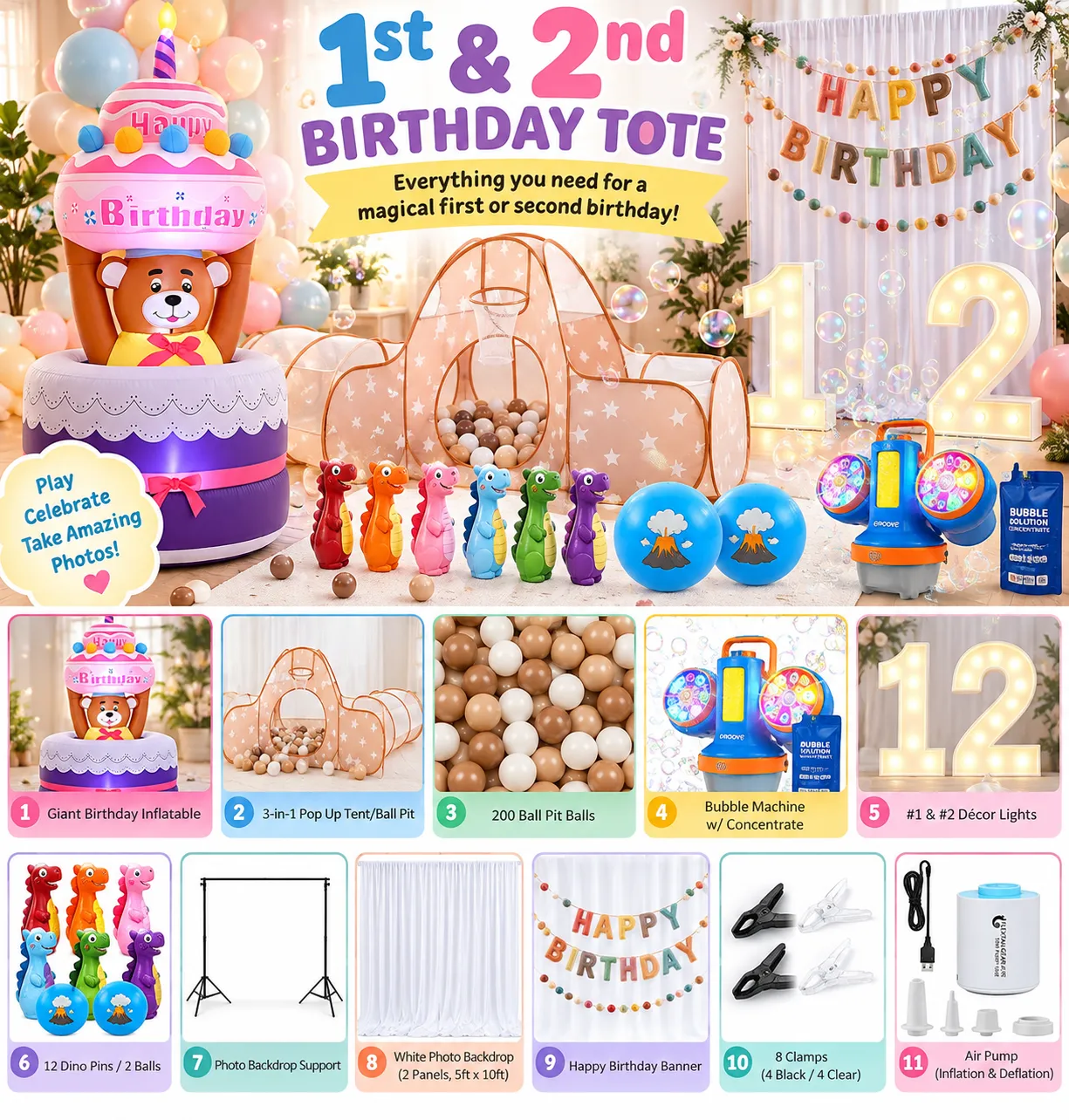 1st & 2nd Birthday Tote