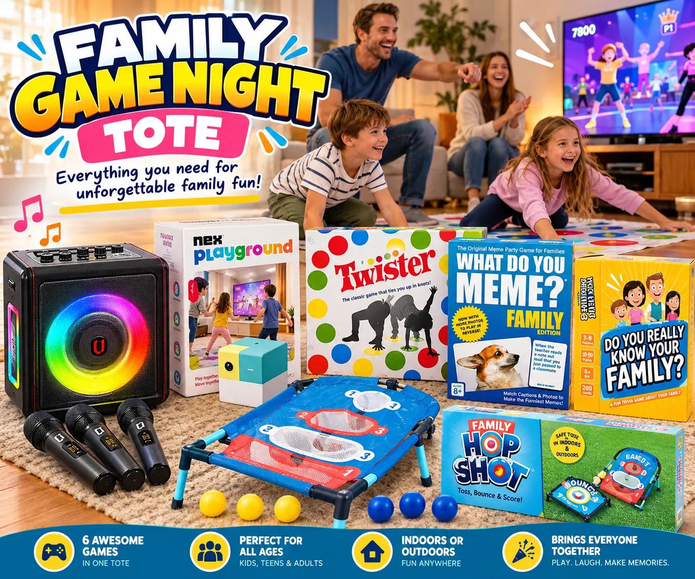 Family Game Night Tote