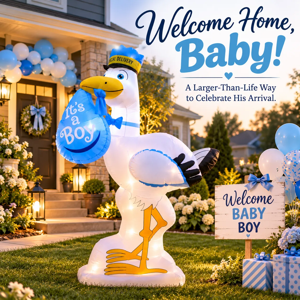Boy Stork Inflatable Add-On