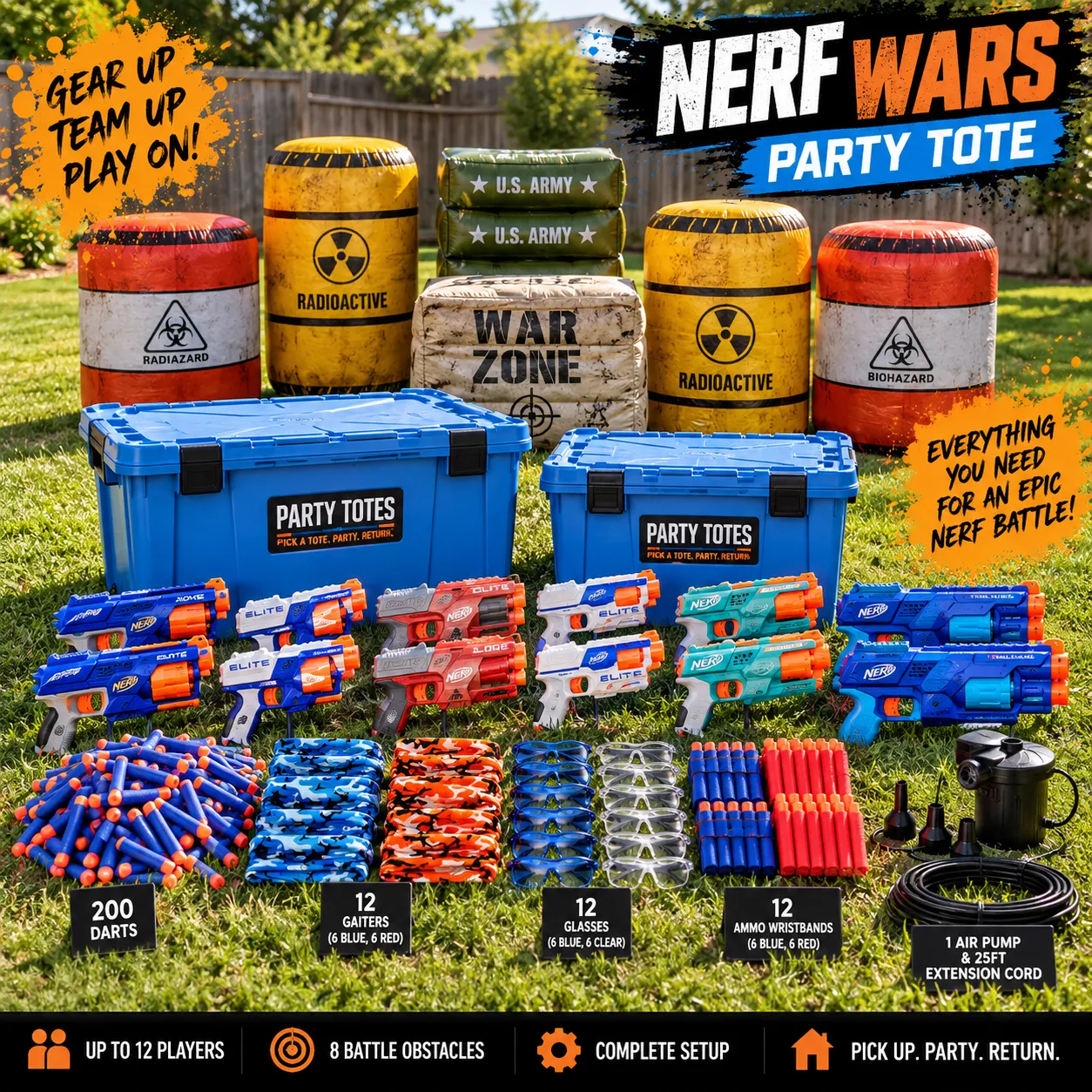Nerf Wars Party Tote