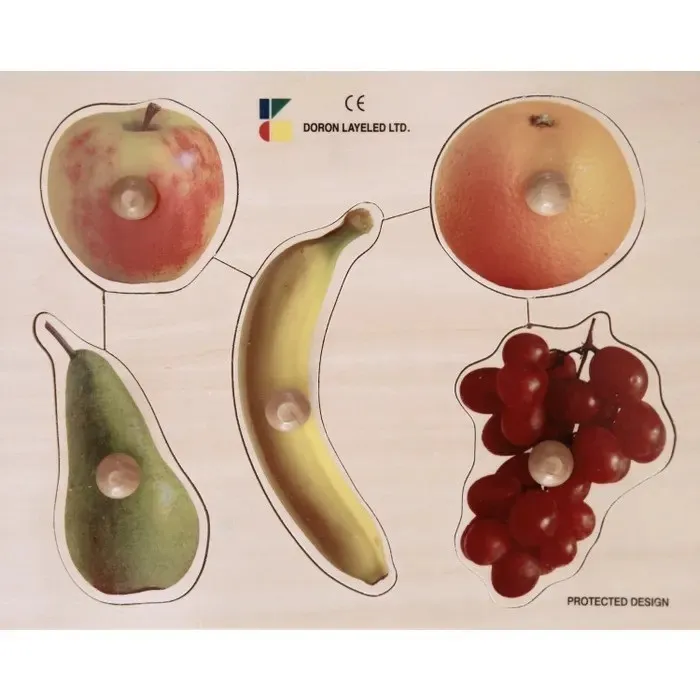 Large Knob Puzzle - Fruits