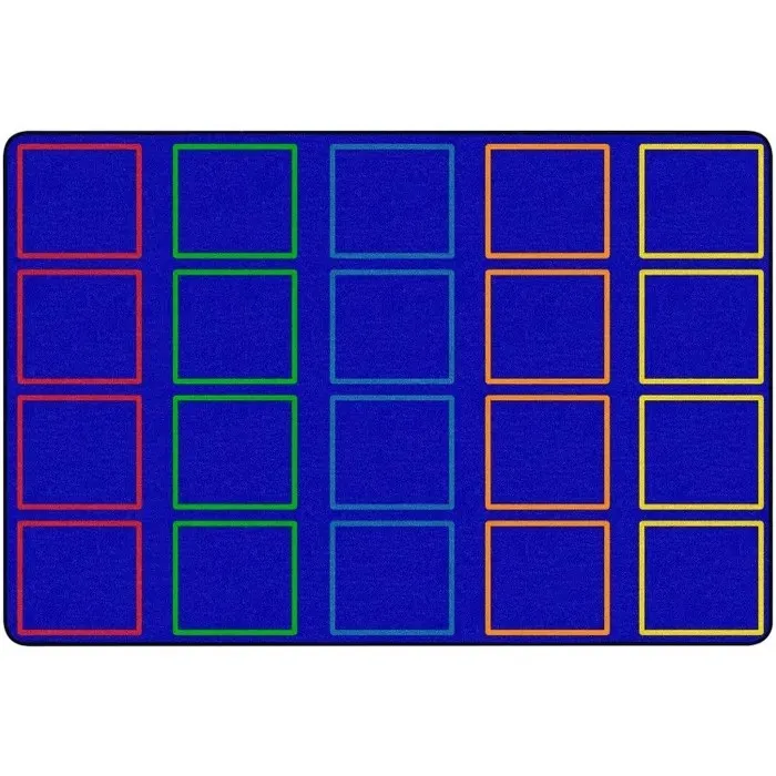 Blue Carpet Color - Rectangle - 6 Ft X 9 Ft