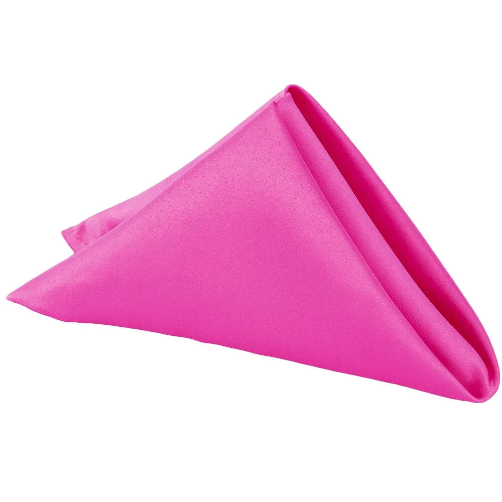 The Lola: Lamour Satin 20" X 20" Napkins Fushia
