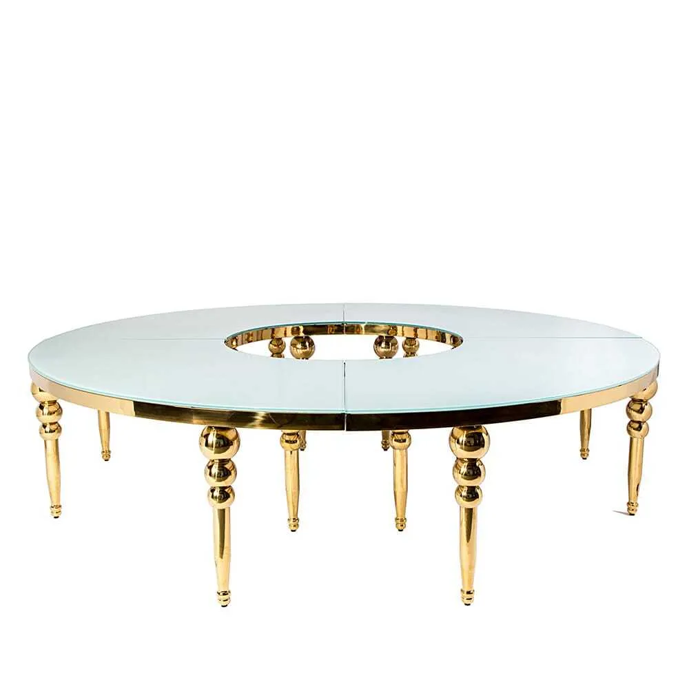Zelda: Gold Frame Serpentine Table