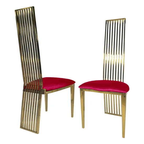 The Mali: Tall Slated Back with Red Cushion