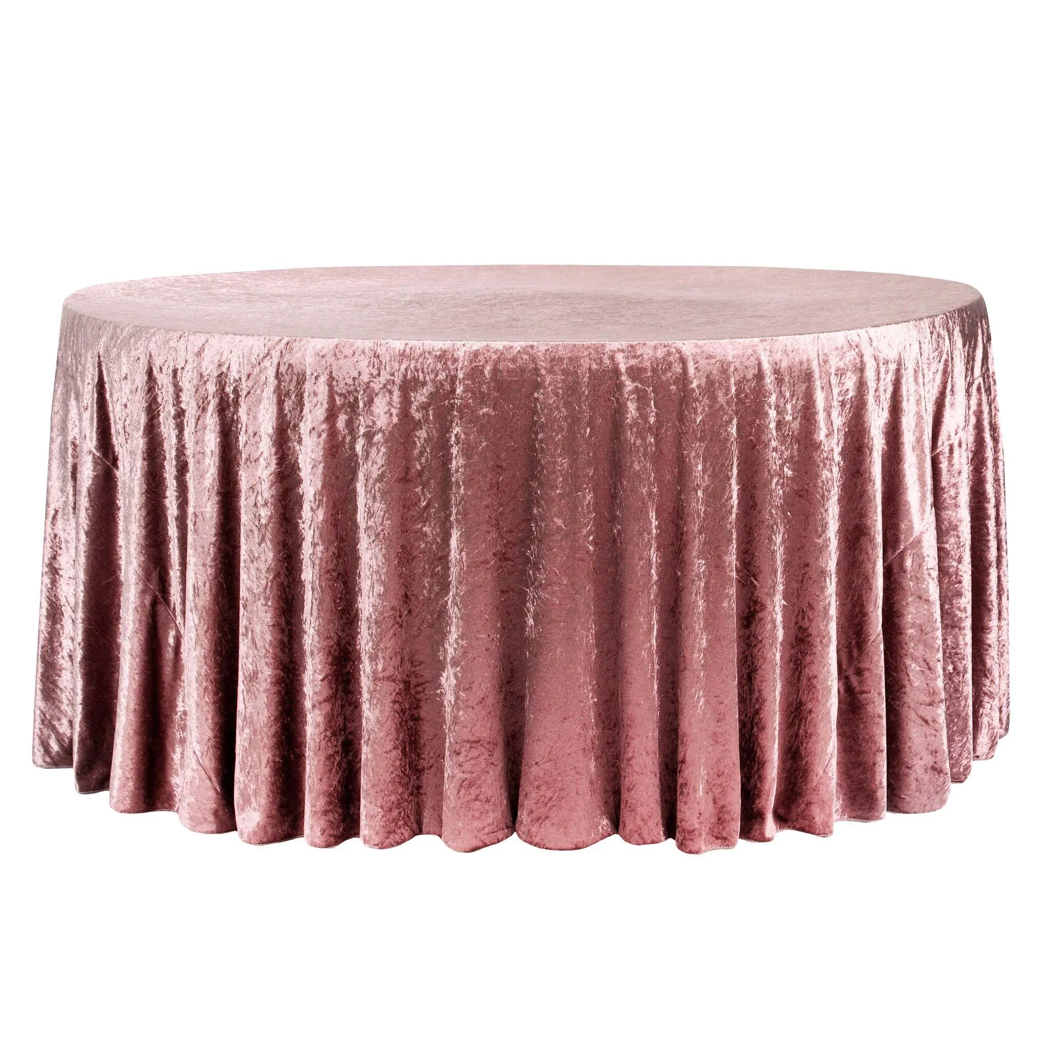 Cassie: Velvet Round Tablecloth Mauve