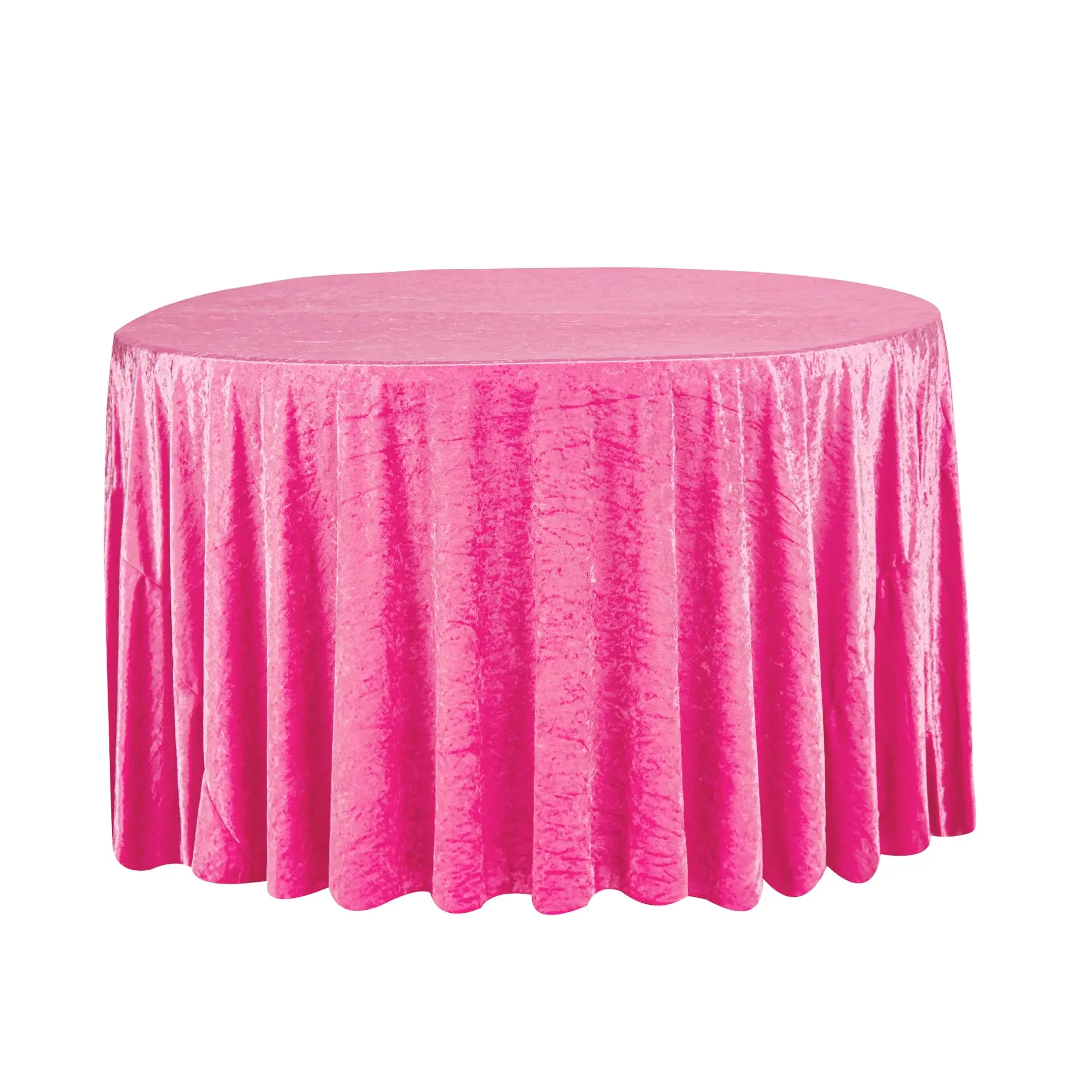 Cassie: Velvet Round Tablecloth Pink