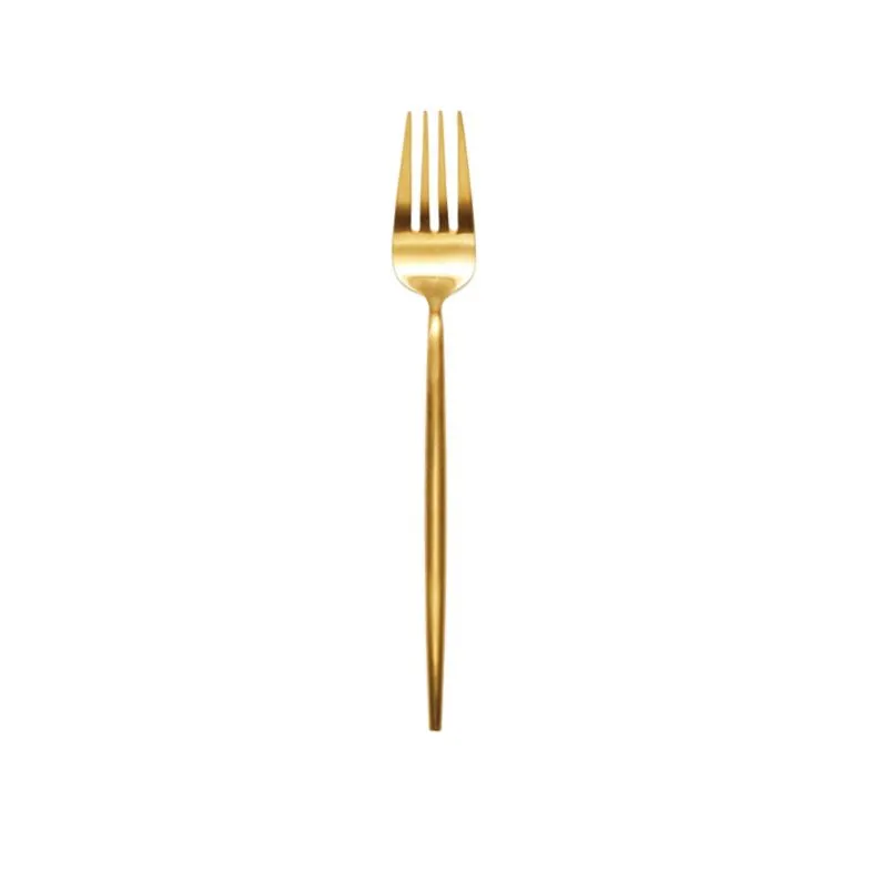 The Iris Flatware: Gold Desert Fork