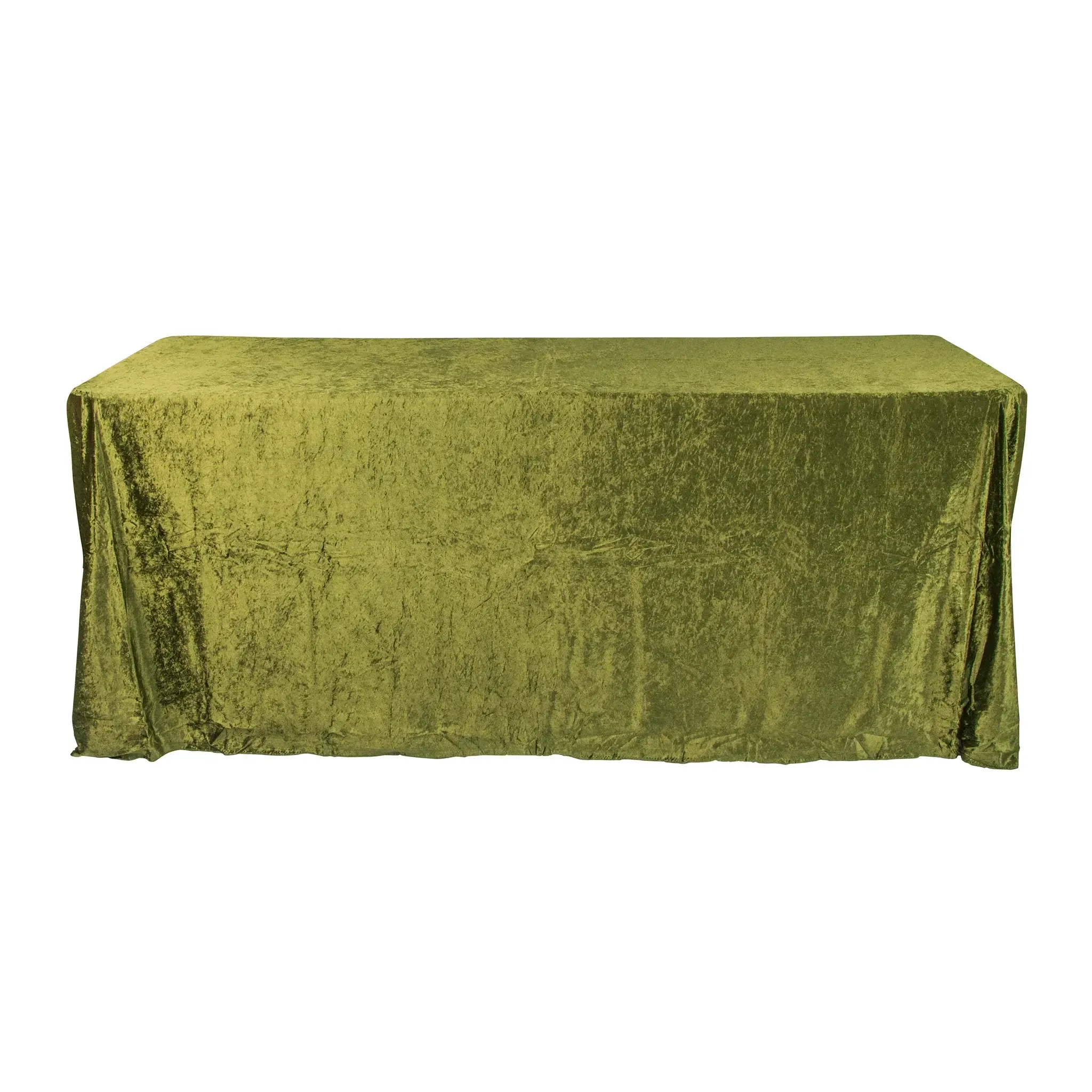 Cassie: Velvet Rectangular Tablecloth Olive