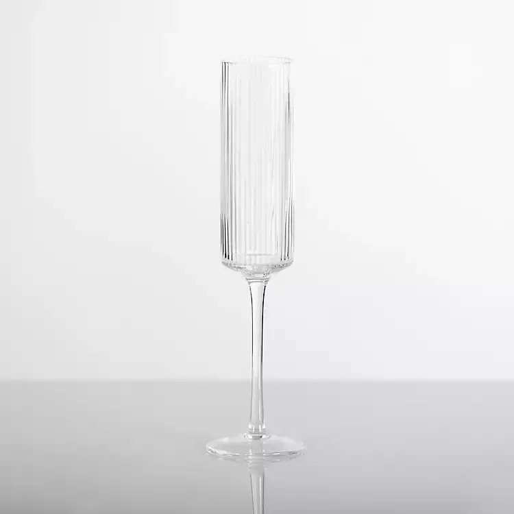 The Roy: Clear ribbed champagne flute