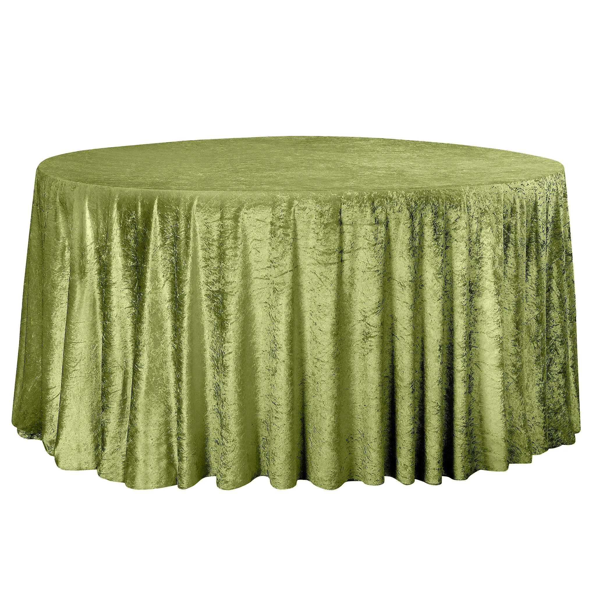 Cassie: Velvet Round Tablecloth Dark Sage/Olive