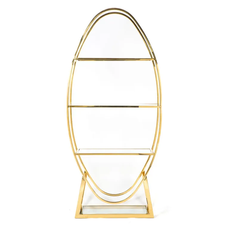 The Eliane: Oval Gold Shelf
