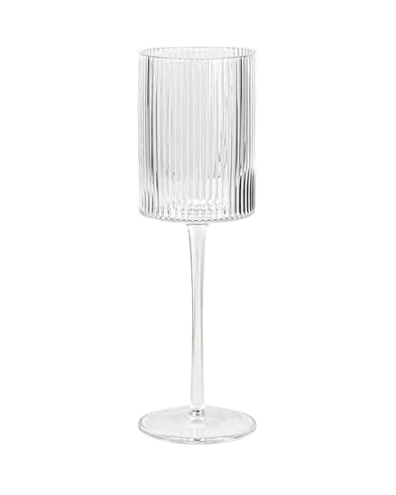 The Roy: Clear ribbed wine glass