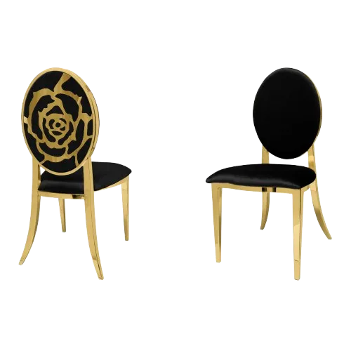 The Amy Rose: Rose Back with black cushion