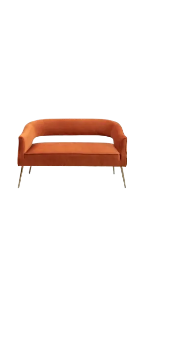 The Marte: Orange Loveseat