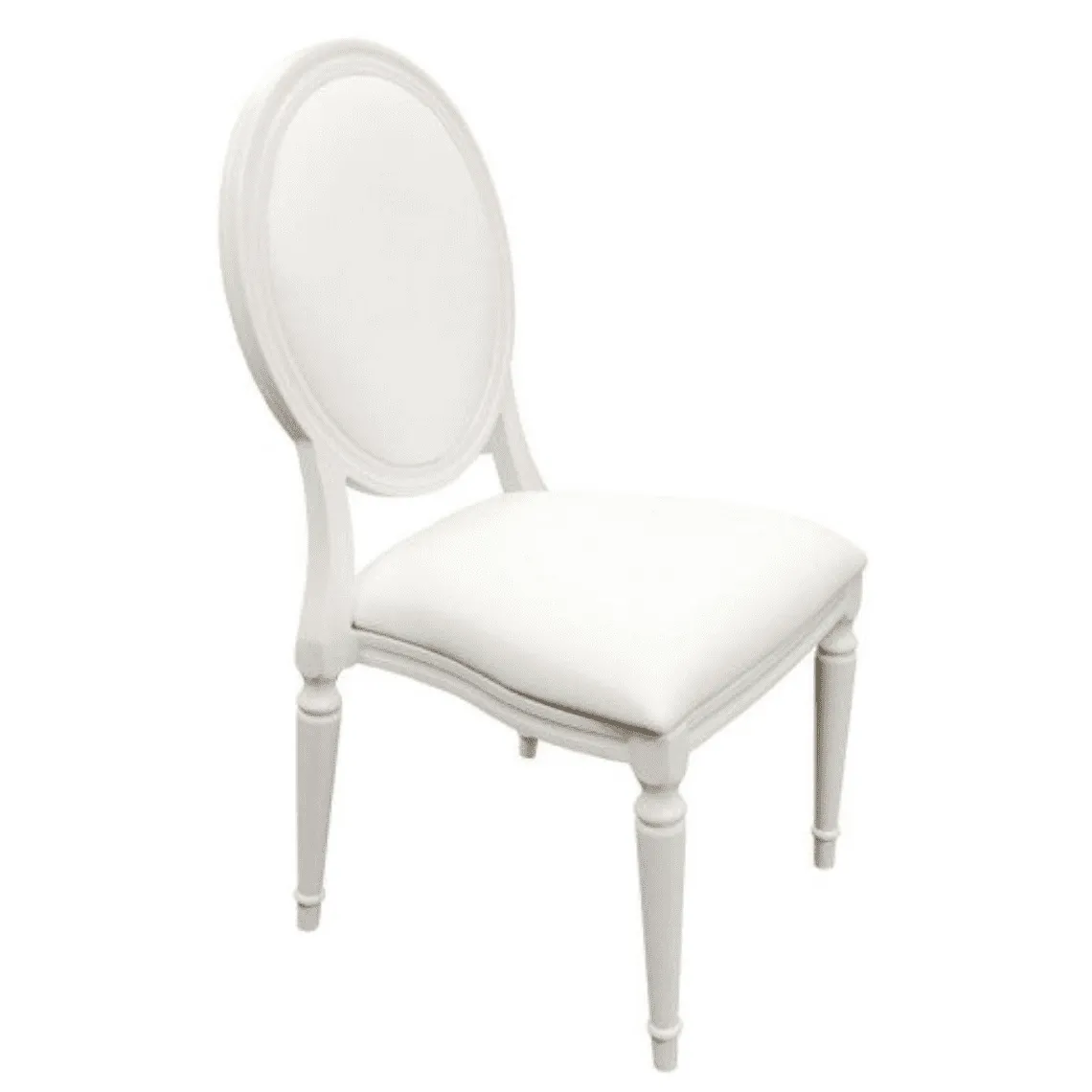 The Aliya: White louis chair with white back
