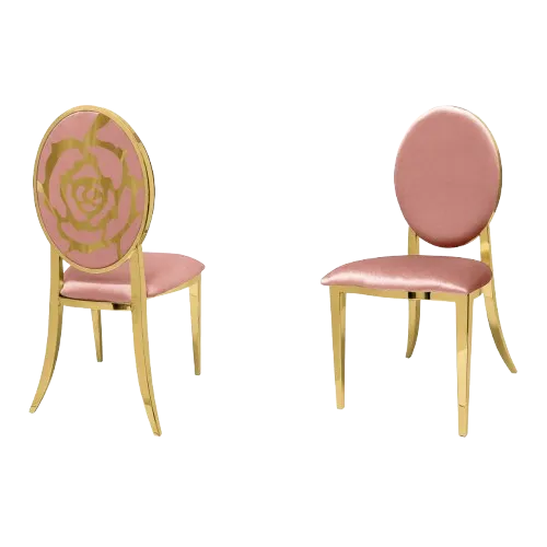 The Amy Rose: Rose Back with Pink/Blush cushion