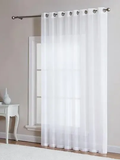 White Chiffon Curtains